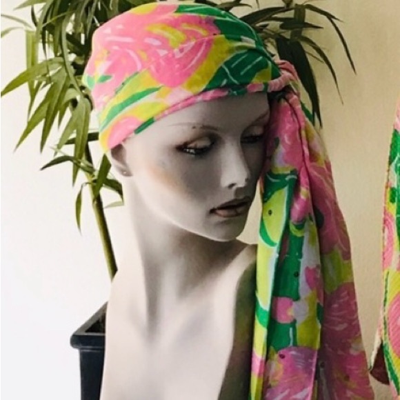 NWT LILLY PULITZER 20th Anniversary Target Collection Sequin FLAMINGO SCARF O/S - Picture 4 of 13